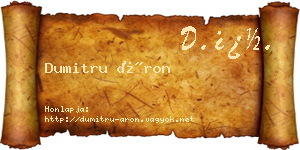 Dumitru Áron névjegykártya